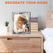 IZIDDO 8x10 Picture Frames Set of 2, Sliver Photo Frame for Tabletop, Glass Picture Frame, Horizontally or Vertically