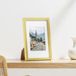 Vittanly 8x12 Picture Frames Set of 9, Shatter Resistant Plexiglass, Display 6x8 Pictures with Mat or 8x12 without Mat, Photo Frames for Wall or Tabletop, Engineered Wood, Gold