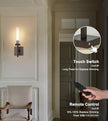 Oil Rubbed Bronze Battery Operated Wall Sconces with Remote Control, Wireless Wall Sconce Set of 2, Rechargeable Cordless Wall Lights for Living Room Bathroom Hallway Entryway Stairwell