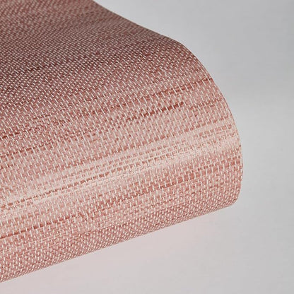 Tempaper Textured Salmon Pink Horizontal Faux Grasscloth Removable Peel and Stick Wallpaper, 20.5 in X 16.5 ft, Made in The USA