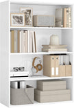 VASAGLE Custos Collection - Bookshelf, 4-Tier Bookcase, Book Shelf, Open Storage Shelf, 9.4 x 31.5 x 42.5 Inches, for Living Room, Home Office, Dining Room, Cloud White ULBC174W01