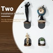 SAYAYO Small Floating Shelves for Wall Storage, 4 x 4 Inch Wall Shelves for Bedroom Decor, Mini Display Wood Shelf Organizer with Black Base for Living Room, Office, Balcony, Rustic Brown，4 Pcs