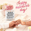 Valentines Desk Decor, Valentine's Day Home Office Table Sign for Wife Daughter from Dad Husband, Valentine Gifts Decorations for Porch Tiered Tray Shelf Party, Jesus Loves Us