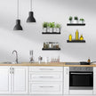 Sorbus Floating Shelves for Wall – 16 Inch Floating Shelf for Kitchen, Bedroom, Living Room, Bathroom, Home & Wall Decor - Mounted Bathroom Shelves with Invisible Brackets (Black, 4 Pack)
