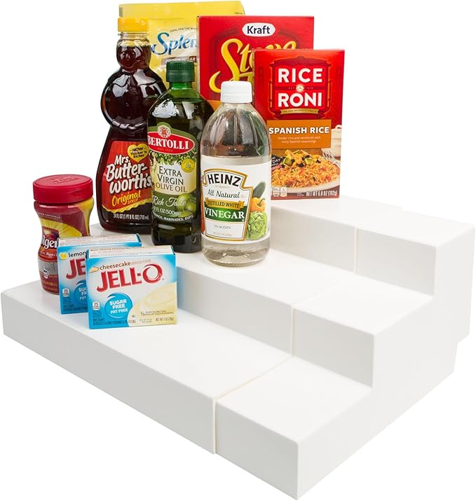 Dial Industries 3 Tier Adjustable Canned Goods Shelves for Kitchen Cabinet and Pantry Organization, Expand A Shelf, Mega