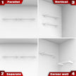 WALMANN 2 Pack Garage Wall Shelves, 45x15 inch Wall Mounted Storage Shelves for Garage Heavy Duty Floating Shelf, Holds Up to 220 lbs(White)