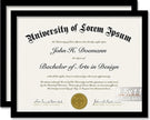 A PLUS MAX Black 8.5 x 11 Frame Set of 2, Engineered Wood Frame with Wood-grain for Display 8.5 by 11 Document Award Certificate Wall and Tabletop - 2 Pack/Black/8.5x11