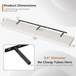 Fun Memories 72 Inch Floating Shelves for Wall, Fireplace Mantel Shelf with Invisible Heavy Duty Bracket, 8 Inch Deep Storage Shelf for Living Room, Kitchen, Farmhouse, White