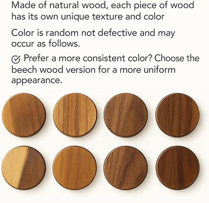 AceList 3-Pack Round Floating Shelves for Wall Decor, 6'' Diameter Acacia Wood Floating Shelf, Cup Plant Wall Shelves for Bedroom, Bedroom, Living Room, Bathroom, Kitchen, Western Decor