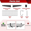 WALMANN 2 Pack Garage Wall Mount Shelves, 45x15 inch Wall Mounted Storage Shelves for Garage Heavy Duty Floating Shelf, Holds Up to 220 lbs(Black)