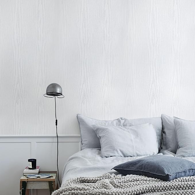 Abyssaly White Wood Contact Paper 17.7