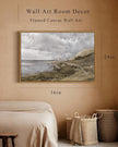 InSimSea Framed Canvas Wall Art, Vintage Decor - Coastal Landscape, Seaside Painting - Rustic Decorations for Living Room & Bedroom, 24