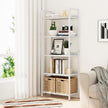 NUMENN Bookshelf, 5 Tier Bookshelves, Home Office Bookcase Shelf Storage Organizer, Free Standing Storage Shelving Unit for Bedroom, Living Room and Home Office, White