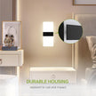 ASD LED Indoor Wall Mount Light Fixture - 12 Inch 12W Modern Interior Matte Black Dimmable Wall Sconce Light - UL 2700K-5000K Adjustable - Hallway, Bedroom LED Wall Lights, Pack of 2