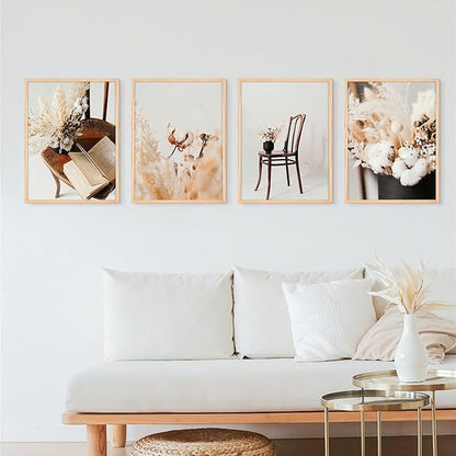 12x16 Picture Frame,OAK Wood Photo Frame 8.5x11 with Mat or 4x6 with 4 Mat with Perspex Glass for Vertical or Horizontal Wall Display for Photo, Christmas Gift,Set of 4