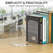 VFINE Acrylic Bookends 8 Pieces, Book Ends for Shelves, Clear Bookends for Shelves Decor Book Ends for Desktop Organizer, Book Stopper for Home Office School Supplies, 7 * 4.8 * 4.75 inch