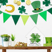 St. Patrick's Day Decor, Clover Decorations, May Your Troubles Be Less and Your Blessings Be More House Shaped Wood Block Sign, Home Decor for Desk Table Shelf, St Patricks Day Decorations