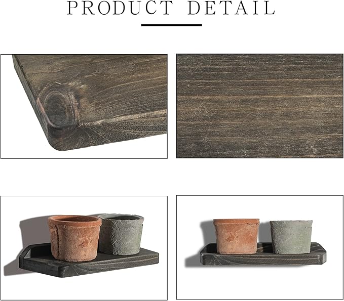Freezing point Small Floating Shelves for Wall Set of 2 Natural Wood Trapezoid 10×4Inch Mini Wall Shelf Decor Plant Display Mounted Kitchen Bathroom Bedroom Corner Decorative Storage Tiny Stand