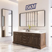 ISKM Large Black Framed Mirror for Bathroom 72