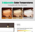 30 Inch LED Under Cabinet Light, Plug in Kitchen Lighting, 3CCT Selectable (3000K/4000K/5000K), CRI94 High Color Accuracy, Linkable, Slim Design Dimmable, Brown