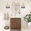 ARTORA Wall Mounted Plant Holder, Wooden Floating Shelf with Invisible Bracket Wall Mount Wood Rack Small Decorative Display Shelves with Gaurdrail for Bedroom Living Room Bathroom (Brown, 1 Pack)