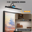 15.7'' Picture Lights for Wall with Motion Sensor, 9000mAh Rechargeable Battery Operated Poster Lights for Paintings, Portraits, Wall Decor, Black