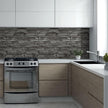 Abyssaly Dark Grey Stone Brick Wallpaper Peel and Stick Backsplash 17.71