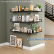 24 Inch Floating Shelves for Wall Set of 3, Wall Mounted Bookshelf, 8 Inches Deep Hanging Book Shelves for Living Room Bedroom Office Decor Closet Storage (Black)