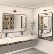 48x36 Bronze Framed Mirror for Wall, Bathroom Vanity Mirror with Brushed Bronze Metal Frame for Modern Farmhouse, Rounded Corner, Anti-Rust, Tempered Shatterproof (Horizontal/Vertical)