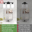 3-Light Bathroom Light Fixtures, Black Modern Vanity Lights with Milky White Frosted Glass Shades, Bathroom Wall Lamp for Mirror Kitchen Living Room Hallway Cabinet Porch
