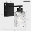 Battery Operated Wall Sconce Set of 2, Black Wireless Wall Lights with Timer Function, Easy Install Dimmable Rechargeable Wall Lamps for Living Room, Bedroom, Hallway, Entryway Decor 3000K