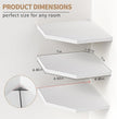 Fun Memories Corner Shelf Wall Mount, Floating Corner Shelves, Set of 3 Corner Wall Shelf Organizer, Rustic Wood Wall Storage Display Shelves for Living Room Bedroom Bathroom Kitchen, Rustic White