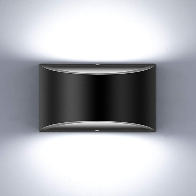 Lightess Modern Wall Sconces Indoor Wall Lamp Dimmable LED Up Down Wall Lamp 12W for Bedroom Living Room Staircase, Cool White