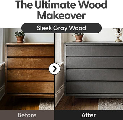Gray Wood Grain Contact Paper, 17.3" x 118" Removable Peel and Stick Self Adhesive Matte Vinyl Wallpaper, Waterproof Decorative Film for Kitchen Cabinets Countertops