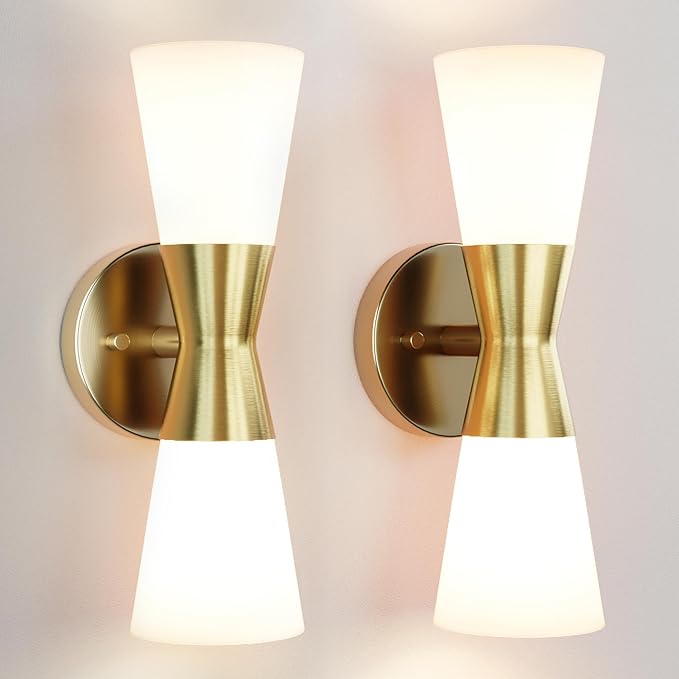 Wall Sconces Set of 2 for Bathroom, Modern Indoor Vanity Light Fixtures 13