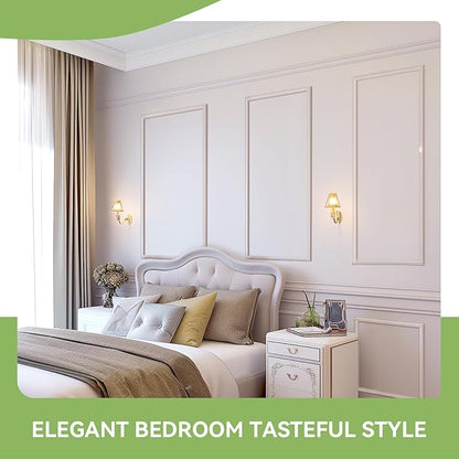 Peel and Stick Wall Molding Panels for Interior Wall Decor, 3D Accent Wall Panels, Ready-to-Assemble Wainscoting Panels for Home Bedroom Living Room