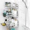 Corner Shower Caddy Bathroom Organizer Adhesive Shower Rack Bathtub Shelves - 3Pack No Drilling Shower Shelf For Inside Shower - Rustproof Bath Tub Organizer Caddy