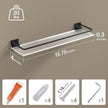Acrylic Bathroom Floating Shelves - Set of 2, Wall Mounted Shelves for Suitable for Lavatory, Kitchen, Laundry Room, Farmhouse, for Item Storage/Room Decoration (Black)