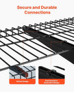 VEVOR 3-Tier Heavy Duty Wall Garage Shelving, 1 x 3 ft Steel Wall Mounted Shelving Unit, 11 x 36 Inch Per Shelf Floating Storage Metal Rack for Garage with 450 lbs Total Weight Capacity, Black