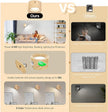 3Pack Battery Operated Wall Sconce, 3 Color Modes 3 Brightness Levels 360°Rotation Lighting Timer Touch & Remote Control, Wall Mounted Lamp LED Wall Lights for Bedroom Reading Bedside (Wood)