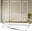 TONGMO 6-Frame Premade Accent Wall Molding Kit, Ready-to-Assemble Wainscoting Panels, Pre-Cut Chair Rail Moulding Trim for Home Décor (6-Frame Style 1)