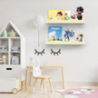 Wall Mount Acrylic Shelf 15 Inch Floating Shelf for Wall Decor Plants Books Records Heavy Duty Beige Display Shelf Bathroom Bedroom Living Room Storage Organization (6, Yellowish Beige)