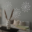 ZEXUIRU 3 Pack Silver Sunburst Wall Decor – Metal Crystal Wall Art with Sparkling Rhinestones, 14’’/18 Inch Starburst Wall Hanging Set for Living Room Bedroom Bathroom – Modern Bling Home Decorations