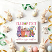 Easter Decorations I'll Hop To It After My Coffee Wooden Box Sign, Funny Bunny Spring Coffee Bar Decor, Farmhouse Easter Desk Shelf Tiered Tray Decor for Home Office 5x5 Inch