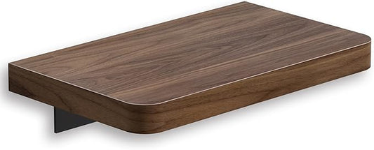 Danpoo Solid Walnut Floating Shelf, 8 inch Small Natural Wood Wall Mounted Shelf for Bathroom, Kitchen, Bedroom, Living Room, Farmhouse Decor