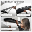 Homeforia Black Floating Shelf 20 inch, High End Solid Real Wood 20inch Bathroom Floating Shelves for Wall Mounted, Black Wooden 20in Floating Shelves, Heavy Duty Bracket, 20 X 6.5 X 1.75 in, Set of 3