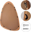 sawsile Irregular Wall Mirror for Bathroom,Wood Asymmetrical Rustic 19.5 x 30.5 inch Farmhouse Vanity Unique Walnut Decorative Large Mirror for Entryway,Bedroom,Living Room,Washroom