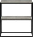 Furinno Moretti Modern Wide Stackable Metal Shelf, French Oak Grey