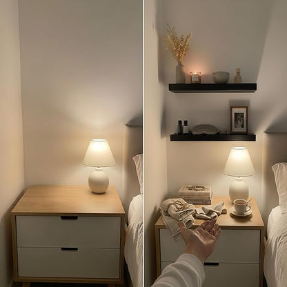 BAOBAB WORKSHOP Solid Wood Floating Shelves for Wall 12 Inch Wide, Small Wooden Shelf Kitchen Bedroom, Bathroom Shelves for Room Wall Mounted, Black Shelf, 12W × 6.7D, Set of 2