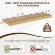 36 Inch Floating Shelves, 3D Textured Wood Grain, 36